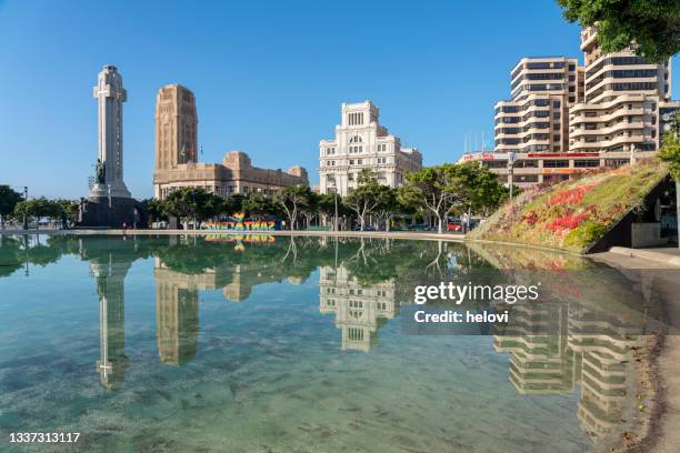 santa cruz in plaza de espana lake tenerife - santa cruz de tenerife city stock pictures, royalty-free photos & images