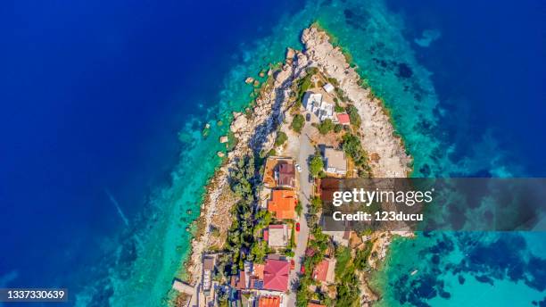 karaburun izmir turkey aerial view - color surge vibrant color hd stock pictures, royalty-free photos & images