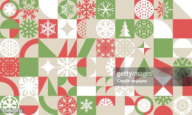 fun abstract christmas seamless wallpaper background - advent calendar background stock illustrations