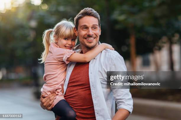 father and daughter day - family springtime stock pictures, royalty-free photos & images