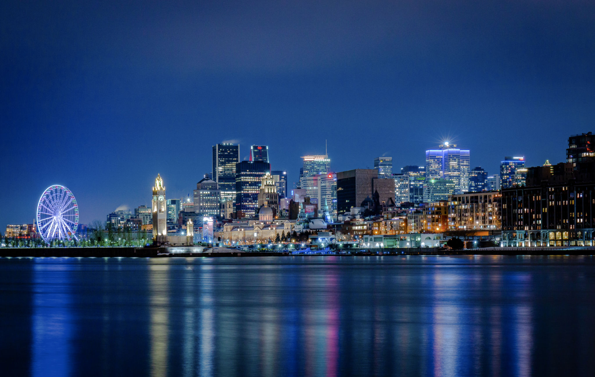 city skyline night