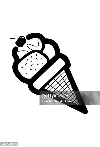 ilustraciones, imágenes clip art, dibujos animados e iconos de stock de 01. icono de la comida: #07 helado - cuchara-de-helado
