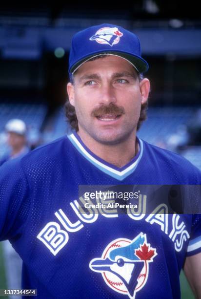 Pitcher Dave Stieb of the Toronto Blue Jays is shown in the game between the Toronto Blue Jays and the Baltimore Orioles at Camden Yards on June 7,...