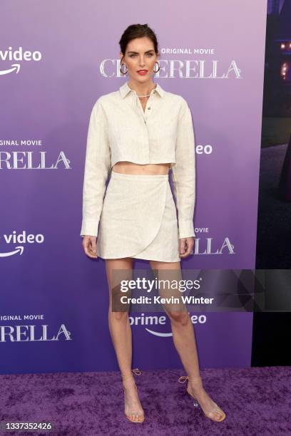 Hilary Rhoda attends the Los Angeles Premiere of Amazon Studios' "Cinderella" at The Greek Theatre on August 30, 2021 in Los Angeles, California.