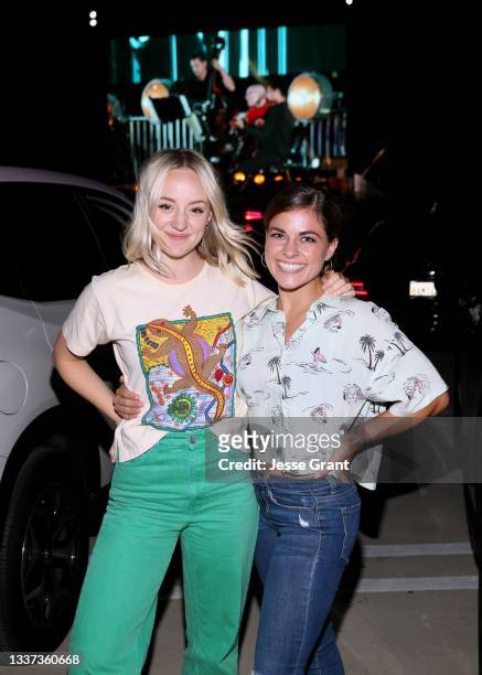 Kelli Erdmann and Kausha Campbell attend "Happier Than Ever: A Love Letter To Los Angeles" Worldwide Premiere at The Grove on August 30, 2021 in Los...