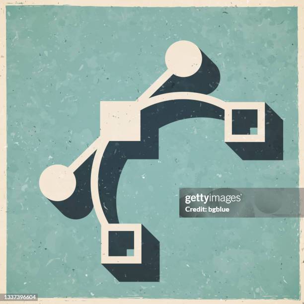 vector. icon in retro vintage style - old textured paper - graphic designer logo stock illustrations