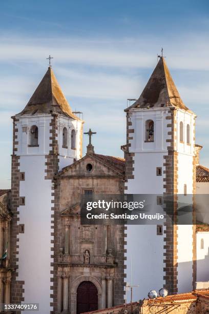 church of san francisco javier in old town of caceres - extremadura stockfoto's en -beelden