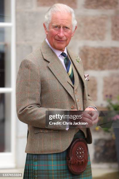 Prince Charles, Prince of Wales, known as the Duke of Rothesay when in Scotland, arrives at the Ballater Community and Heritage Hub, with Camilla,...