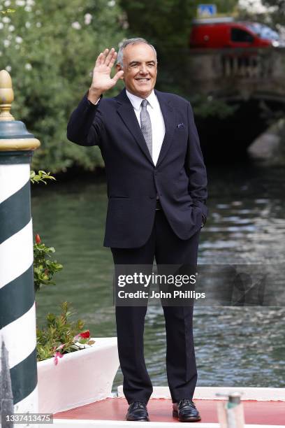 Director of the festival Alberto Barbera is seen arriving at the 78th Venice International Film Festival on August 31, 2021 in Venice, Italy.