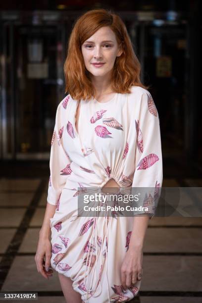 Actress Ana Polvorosa attends 'Con Quien Viajas' photocall at Verdi cinema on August 31, 2021 in Madrid, Spain.