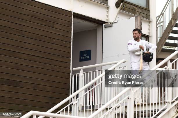 Ian Holland of Hampshire prepares to bat during day two of the LV= Insurance County Championship match between Hampshire and Yorkshire at The Ageas...