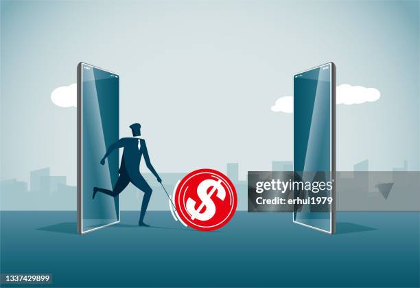 trespassing - holding round cracker stock illustrations