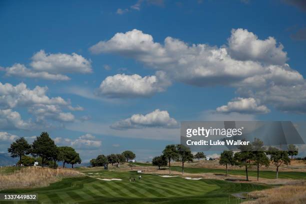 View of the golf course during a preview day of The Italian Open at Marco Simone Golf Club on August 31, 2021 in Rome, Italy.