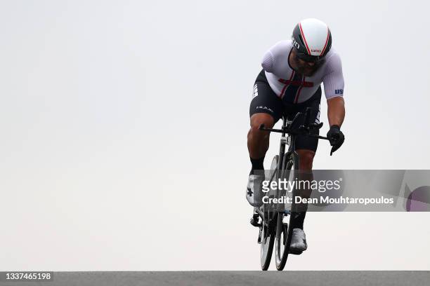 Joseph Berenyi of Team United States competes during the Men's C3 Time Trial on day 7 of the Tokyo 2020 Paralympic Games at Fuji International...