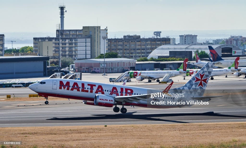 Lisbon International Airport Shows Heavy Traffic As Summer Vacations Period Approaches End
