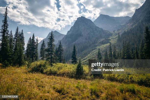 landscape in the holy cross wilderness - glen haven co stock pictures, royalty-free photos & images