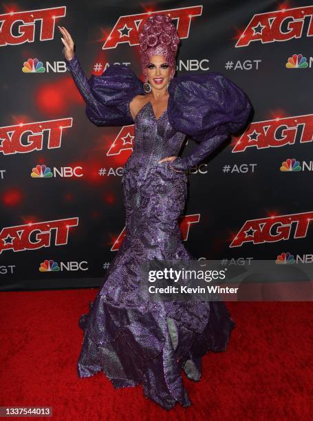 Alyssa Edwards of the Beyond Belief Dance Company attends "America's Got Talent" Season 16 at Dolby Theatre on August 31, 2021 in Hollywood,...