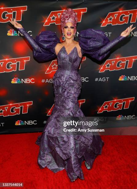 Alyssa Edwards of the Beyond Belief Dance Company attends "America's Got Talent" Season 16 at Dolby Theatre on August 31, 2021 in Hollywood,...