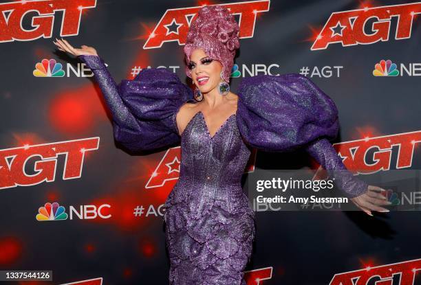 Alyssa Edwards of the Beyond Belief Dance Company attends "America's Got Talent" Season 16 at Dolby Theatre on August 31, 2021 in Hollywood,...