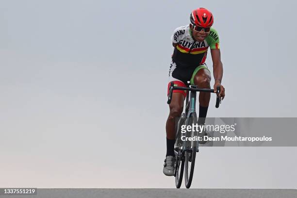 Walter Grant-Stuart of Team Guyana competes during the Men's C5 Time Trial on day 7 of the Tokyo 2020 Paralympic Games at Fuji International Speedway...