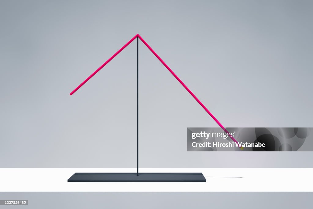 Objects Rising Graph Line Graph Object On Display That Turns From Rising To Falling High-Res ...