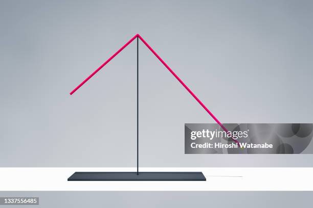 Objects Rising Graph Line Graph Object On Display That Turns From Rising To Falling High-Res ...