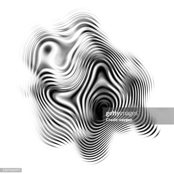 abstract wave blob striped motion curves composition  morping amoeba fluid shape background - 3d pattern black and white stock pictures, royalty-free photos & images