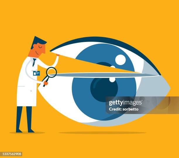 eyesight - optical equipment stock illustrations