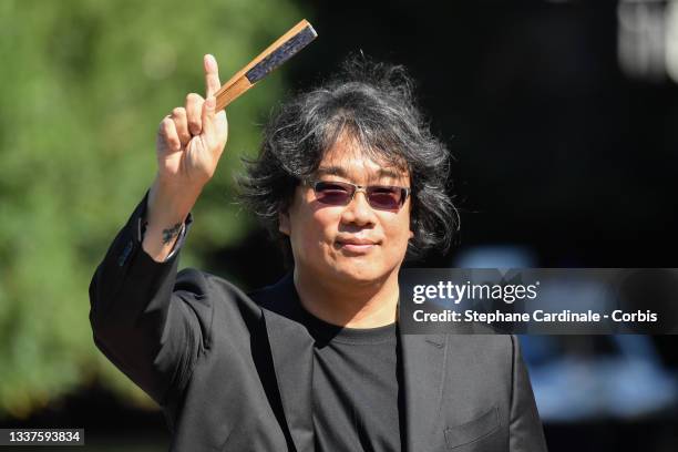 Venezia78 Jury President Bong Joon Ho is seen arriving at the 78th Venice International Film Festival on September 01, 2021 in Venice, Italy.