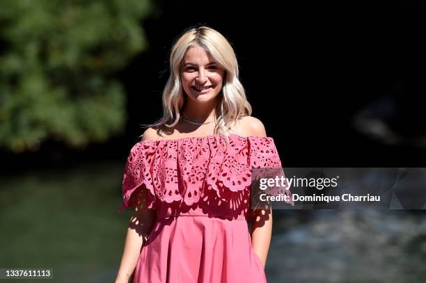 Marta Losito is seen arriving at the 78th Venice International Film Festival on September 01, 2021 in Venice, Italy.