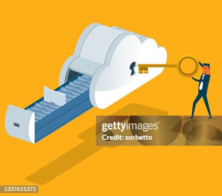 Cloud security - Businessman Cloud security - Businessman
