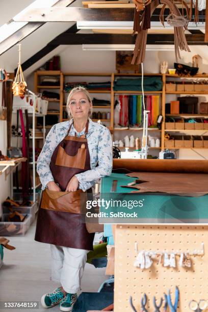 independent business owner - leather craft stock pictures, royalty-free photos & images