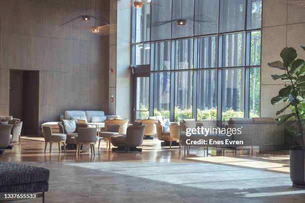 luxury five stars hotel's lobby - överklass bildbanksfoton och bilder