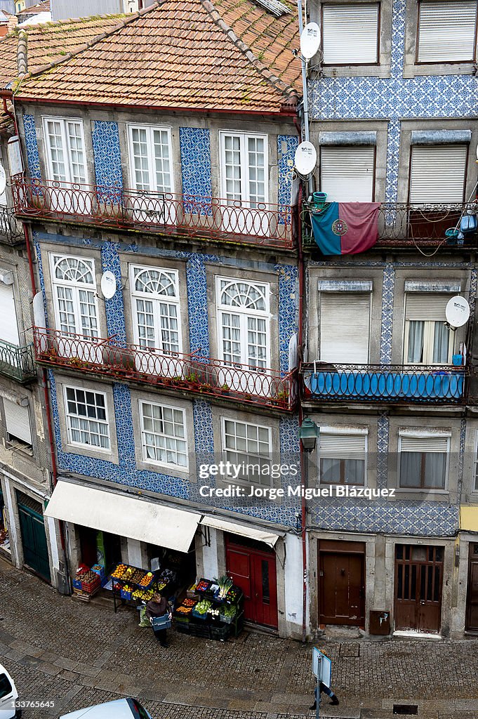 Buildings and street of Porto,Portugal