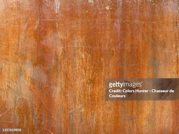 rusty and weathered metal in brussels - rust texture stock pictures, royalty-free photos & images