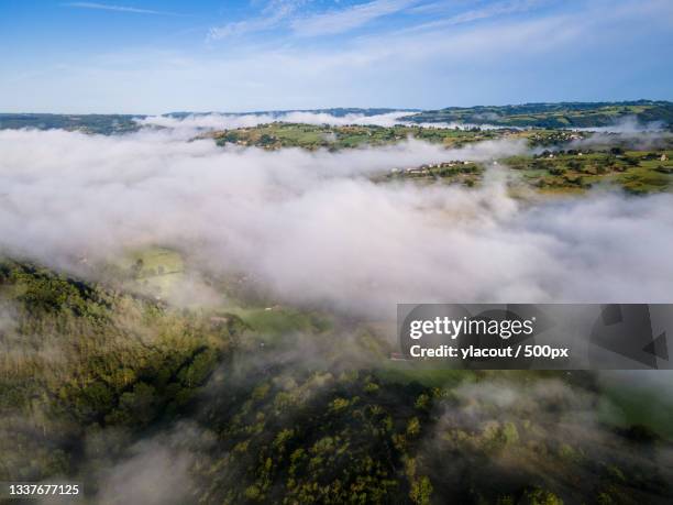 scenic view of landscape against sky,labade,coubisou,france - aveyron bildbanksfoton och bilder