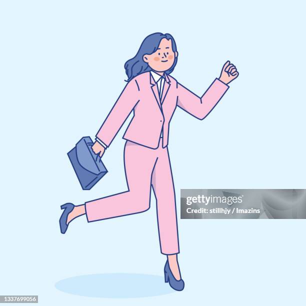 ilustraciones, imágenes clip art, dibujos animados e iconos de stock de young business woman - mujeres jóvenes