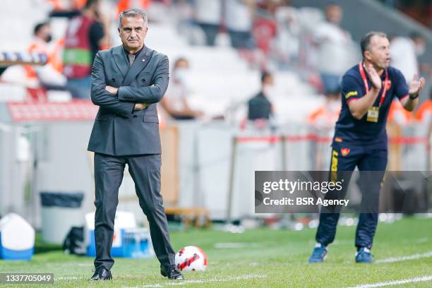 Coach Senol Gunes of Turkey during the FIFA World Cup 2022 Qualifier match between Turkey and Montenegro at Besiktas Park on September 1, 2021 in...