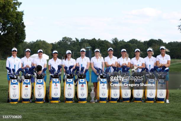 Team Europe during a practice round ahead of the start of The Solheim Cup at Inverness Club on September 01, 2021 in Toledo, Ohio.