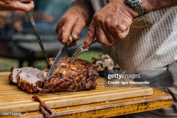 argentina barbecue - roasted imagens e fotografias de stock