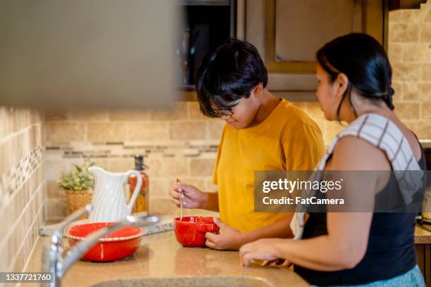 indigenous family cooking a meal at home - indian food bildbanksfoton och bilder