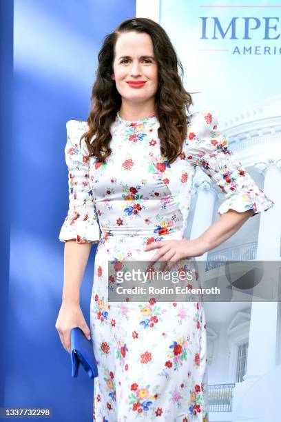 Elizabeth Reaser attends the premiere of FX's "Impeachment: American Crime Story" atat Pacific Design Center on September 01, 2021 in West Hollywood,...