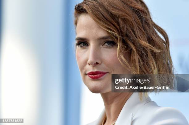 Cobie Smulders attends the Premiere of FX's "Impeachment: American Crime Story" at Pacific Design Center on September 01, 2021 in West Hollywood,...