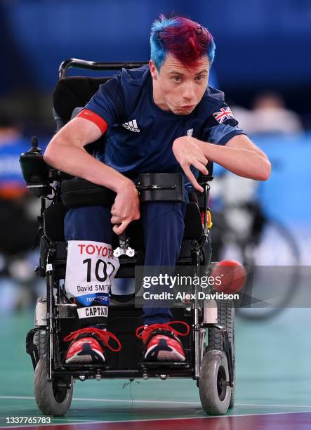 David Smith of Team Great Britain in action during his team's Pool A match against Team Thailand on day 9 of the Tokyo 2020 Paralympic Games at...
