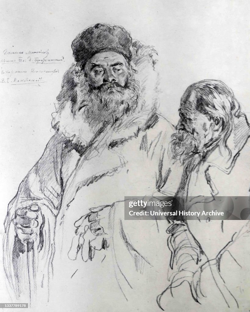 Two men by Konstantin Yegorovich Makovsky.