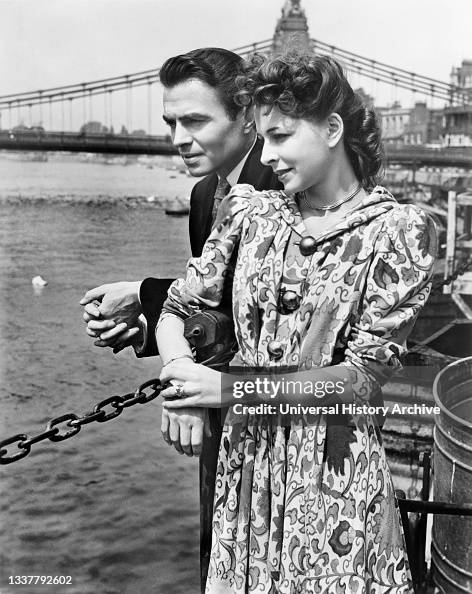 James Mason, Pamela Mason, Publicity Portrait for the Film, "Upturned Glass", Universal Pictures, U.S. release, 1947 James Mason, Pamela Mason, Publicity Portrait for the Film, "Upturned Glass", Universal Pictures, U.S. release, 1947