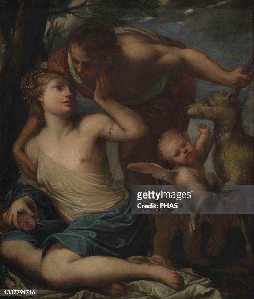 Pietro Liberi . Italian Baroque painter. Venus and Adonis. Oil on canvas. National Museum of Fine Arts. Valletta, Malta.