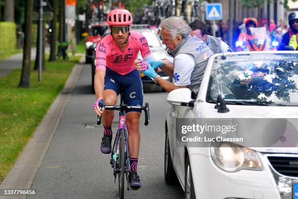 Mitchell Docker of Australia and Team EF Education - Nippo is assisted by the medical team after his crash during the 17th Benelux Tour 2021, Stage 4...