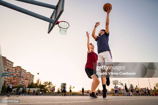 another day on a basketball court - match basket stock pictures, royalty-free photos & images