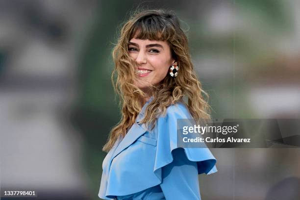 Actress Irene Arcos attends 'Todos Mienten' photocall at the Europe Congress Palace during day 3 of the FesTVal 2021 on September 02, 2021 in...